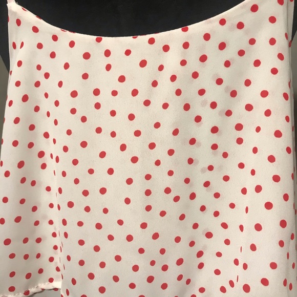 Red polka dots spaghetti straps top - Picture 12 of 13